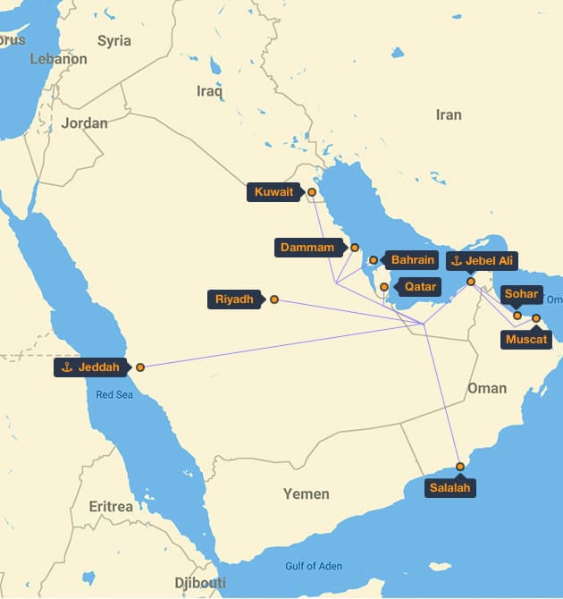 Service Map for GCC Countries